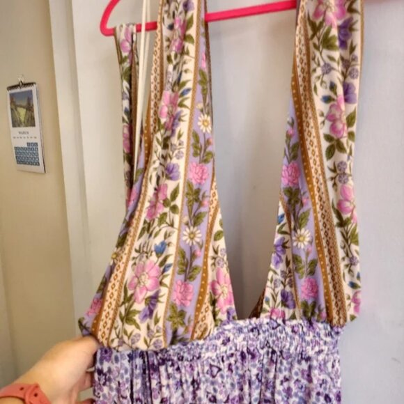 Spell Gypsy Collective Sienna Halter Maxi Dress Backless Sundress Summer Lilac - Picture 11 of 13